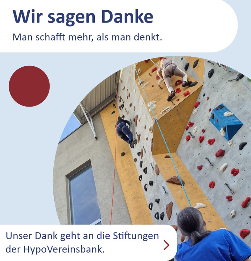 Foto einer Kletterwand